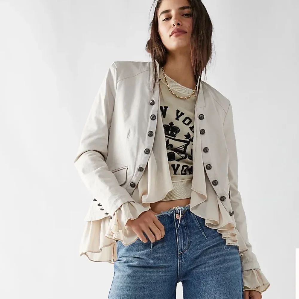 Free People ruffles romance jacket
